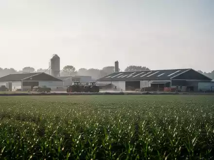 Ein landwirtschaftlicher Betrieb in der brandenburgischen Landschaft. - Foto: über boerse-global.de