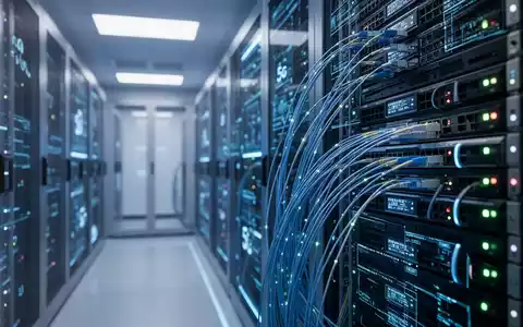 Moderne 5G-Serverracks und Netzwerkinfrastruktur in einem High-Tech-Rechenzentrum. - Foto: über boerse-global.de