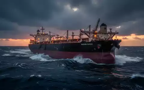 Großer Öltanker auf stürmischer See bei Sonnenuntergang als Symbol für die angespannte Lage in der Straße von Hormus. - Foto: über boerse-global.de