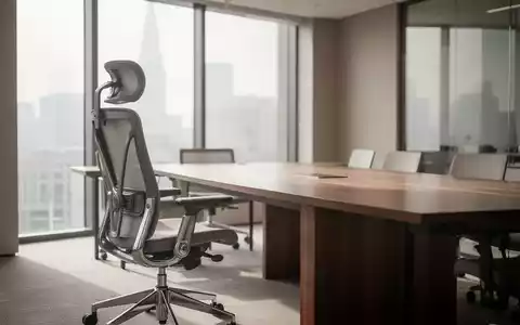 Moderner, ergonomisch gestalteter Büroraum mit hochwertigem Schreibtischstuhl und einem Besprechungstisch. - Foto: über boerse-global.de