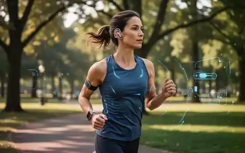 Eine sportlich aktive Person mit modernen Hörgeräten beim Joggen im Freien. - Foto: über boerse-global.de