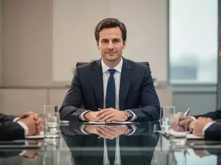 Selbstbewusste Fachkraft in einem modernen Büro während eines professionellen Gesprächs. - Foto: über boerse-global.de