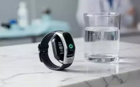 Modernes Wearable für Biometrie und Gesundheitsdaten auf einem minimalistischen Untergrund in einem Wellness-Kontext. - Foto: über boerse-global.de