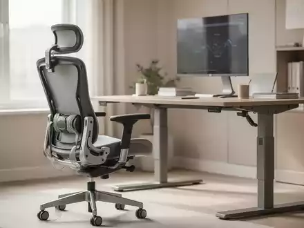 Modernes, ergonomisch gestaltetes Homeoffice mit einem hochwertigen Bürostuhl und einem höhenverstellbaren Schreibtisch. - Foto: über boerse-global.de