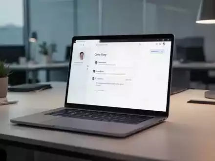 Ein moderner Laptop auf einem Schreibtisch mit E-Mail-Oberfläche, symbolisiert verbesserte Software-Leistung und Produktivität. - Foto: über boerse-global.de