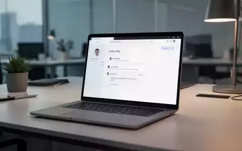 Ein moderner Laptop auf einem Schreibtisch mit E-Mail-Oberfläche, symbolisiert verbesserte Software-Leistung und Produktivität. - Foto: über boerse-global.de