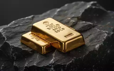 Ein Goldbarren auf einem geologischen Gesteinshintergrund als Symbol für den Goldbergbau. - Foto: über boerse-global.de
