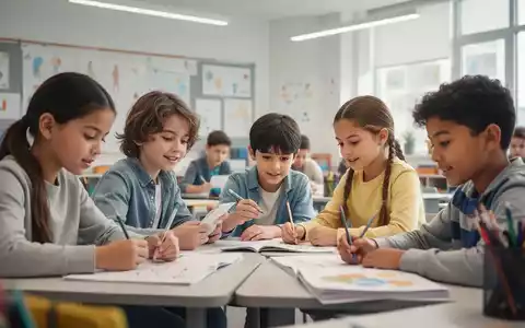 Ein heller, moderner Klassenraum mit diversen Schülern, der eine inklusive Lernumgebung und Chancengleichheit symbolisiert. - Foto: über boerse-global.de