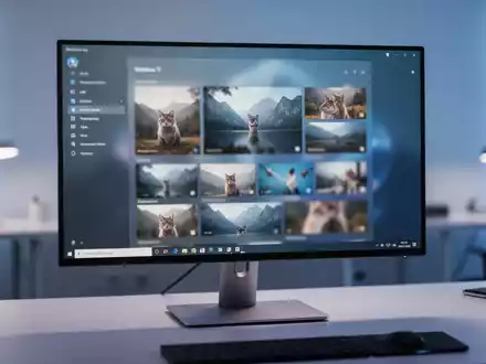 Moderner Computermonitor mit digitaler Fotoanwendung im professionellen Büro. - Foto: über boerse-global.de