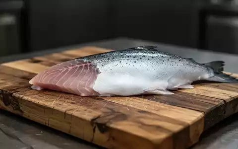 Ein frisches Fischfilet auf einem hölzernen Schneidebrett in einer professionellen Küchenumgebung. - Foto: über boerse-global.de