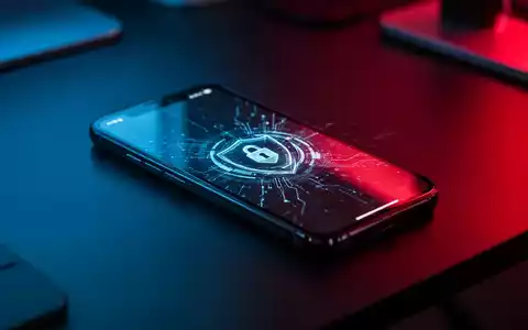Ein modernes Smartphone auf einem dunklen Schreibtisch, beleuchtet durch dramatisches Licht als Symbol für digitale Gefahren. - Foto: über boerse-global.de