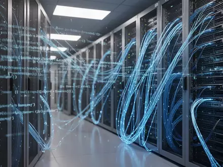 Abstrakte Darstellung von digitalen Datenströmen und Server-Infrastruktur im Kontext von KI-Sicherheit und Benchmarks. - Foto: über boerse-global.de