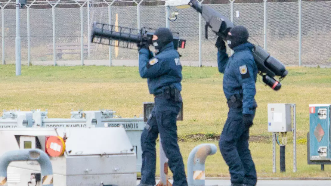Die Drohnenabwehreinheit der Bundespolizei wurde im Dezember in Dienst gestellt. (Archivfoto) - Bild: Carsten Koall/dpa