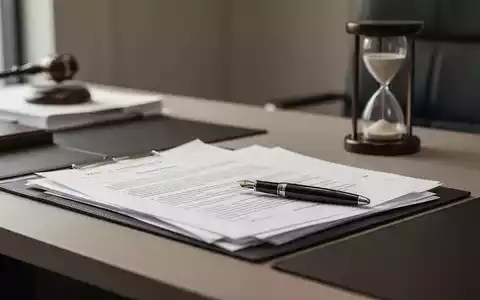 Schreibtisch in einer Anwaltskanzlei mit Dokumenten und einer Sanduhr als Symbol für arbeitsrechtliche Fragestellungen. - Foto: über boerse-global.de