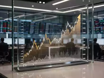 Ein digitaler Aktienchart mit einem Aufwärtstrend in einem modernen Finanzbüro. - Foto: über boerse-global.de