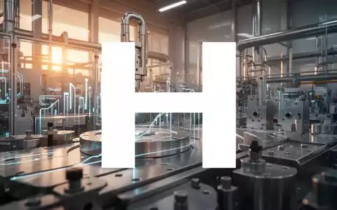 Abstrakte Darstellung einer modernen Industrieanlage bei goldenem Licht, die technisches Wachstum und Präzision symbolisiert. - Foto: über boerse-global.de