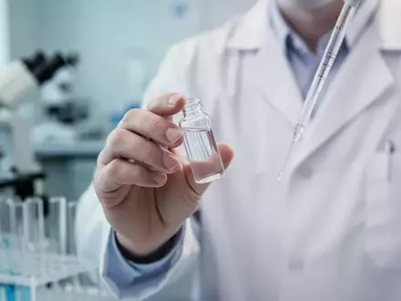 Wissenschaftler im Labor hält ein Reagenzglas mit einer Flüssigkeitsprobe zur medizinischen Forschung. - Foto: über boerse-global.de