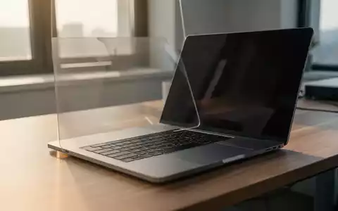 Ein moderner, aufgeräumter Arbeitsplatz mit einem Laptop auf einem Holztisch bei natürlichem Tageslicht. - Foto: über boerse-global.de