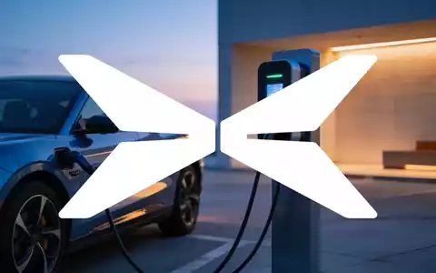 Modernes Elektroauto an einer Ladestation in einem minimalistischen, architektonischen Umfeld bei Dämmerung. - Foto: über boerse-global.de