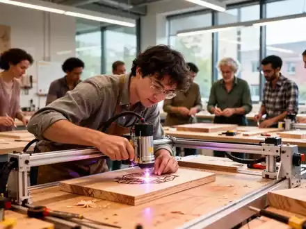 Eine Gruppe von Erwachsenen bei einem kreativen Workshop in einem hellen, modernen Bildungszentrum. - Foto: über boerse-global.de