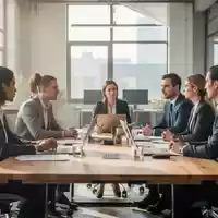 Ein Betriebsrat im Gespräch mit Mitarbeitern in einem modernen, ergonomisch gestalteten Büro. - Foto: über boerse-global.de