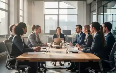 Ein Betriebsrat im Gespräch mit Mitarbeitern in einem modernen, ergonomisch gestalteten Büro. - Foto: über boerse-global.de