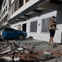 Ein Erdbeben hat in Kolumbien Schäden angerichtet. - Foto: Santiago Saldarriaga/AP/dpa
