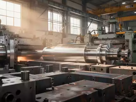 Industrielle Produktionsanlage für Metallverarbeitung in einer modernen Fabrikhalle bei Tageslicht. - Foto: über boerse-global.de