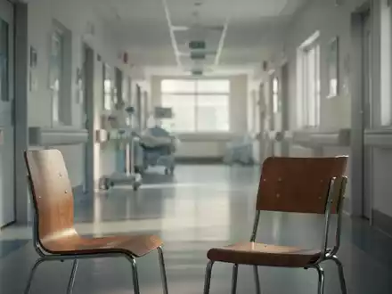 Ein leerer Flur in einem modernen Krankenhaus mit natürlichem Lichteinfall, der die Atmosphäre der Gesundheitsreform symbolisiert. - Foto: über boerse-global.de