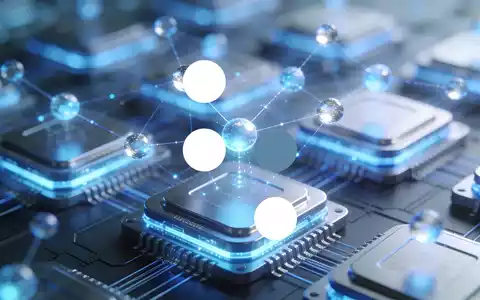Abstrakte Darstellung eines Quantencomputer-Labors mit leuchtenden Prozessorknoten und moderner Lichtstimmung. - Foto: über boerse-global.de
