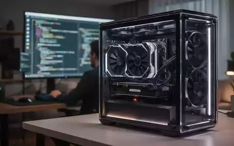 Hochleistungs-Grafikkarte in einem PC-Gehäuse in einem modernen Büro als Symbol für lokale KI-Berechnung. - Foto: über boerse-global.de
