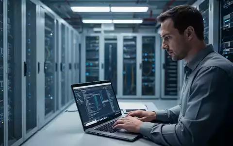IT-Sicherheitsexperte bei der Arbeit in einem modernen Serverraum eines Technologieunternehmens. - Foto: über boerse-global.de