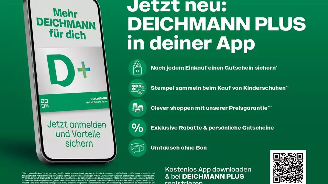 Mehr Vorteile beim Schuhkauf: DEICHMANN startet Loyalty-Programm DEICHMANN PLUS in Deutschland - Bild: presseportal.de