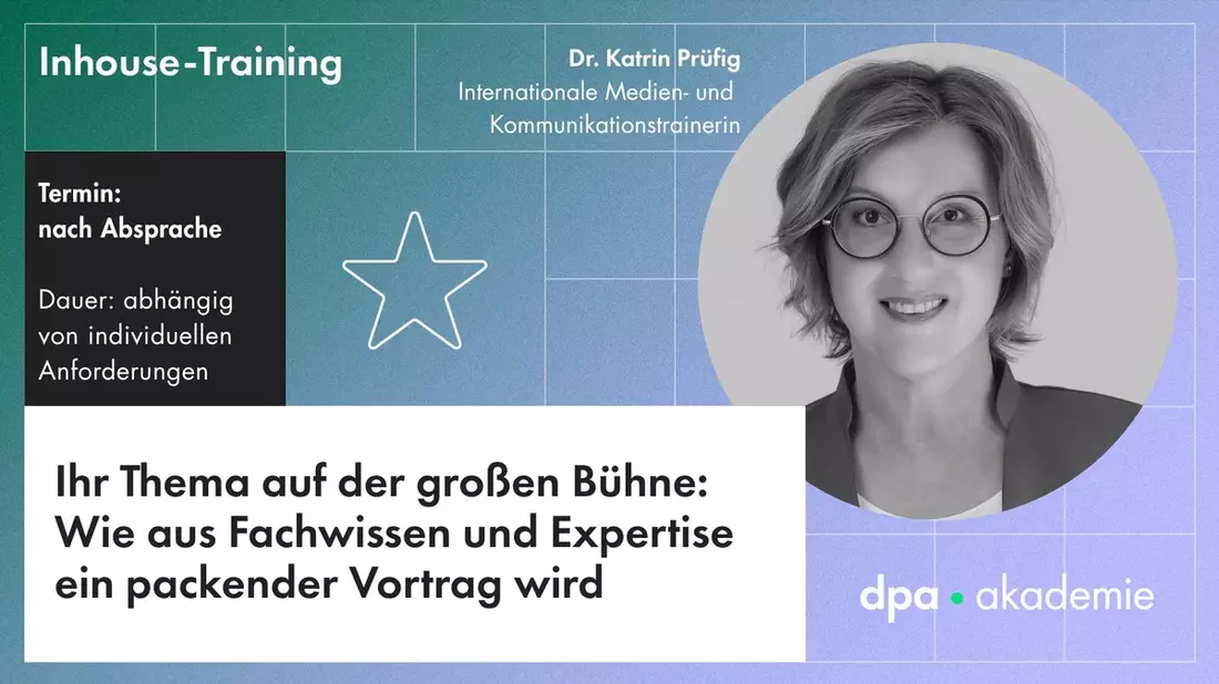 Kommunikationstraining für Speaker | dpa-Akademie - Bild: presseportal.de