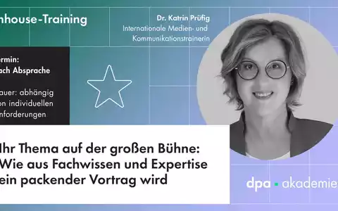 Kommunikationstraining für Speaker | dpa-Akademie - Foto: presseportal.de