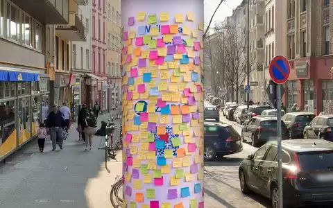 Große Stadt, kleine Geste, starke Wirkung: Frankfurter Litfaßsäule wird am 12. August zum Empathie-Multiplikator - Foto: presseportal.de