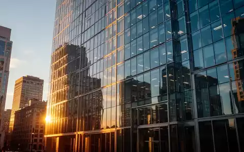 Moderne Glasfassade eines Bürogebäudes im Finanzviertel bei Tageslicht - Foto: über boerse-global.de