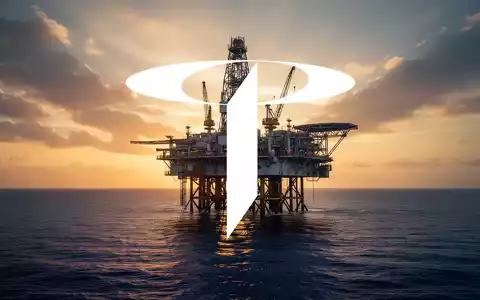 Moderne Offshore-Ölplattform bei Sonnenaufgang auf dem offenen Meer. - Foto: über boerse-global.de