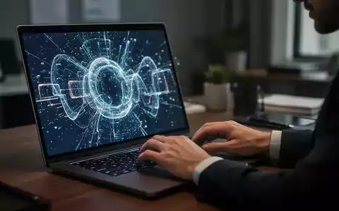 Nahaufnahme eines Laptops in einem modernen Heimbüro zur Veranschaulichung der digitalen Sicherheit und Cyberrisiken. - Foto: über boerse-global.de