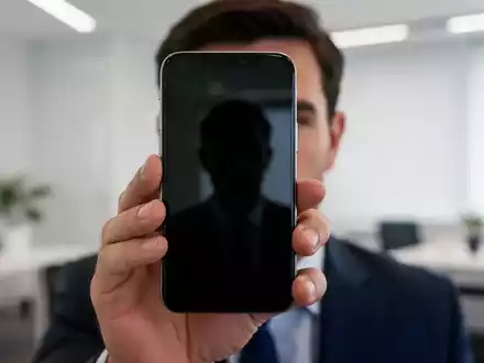 Eine Person hält ein Smartphone vor das Gesicht, um eine Identitätsprüfung per Video durchzuführen. - Foto: über boerse-global.de