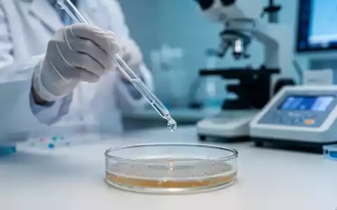 Wissenschaftler bei der Laborarbeit mit einer Pipette und einer Petrischale zur Untersuchung von Stoffwechselprozessen. - Foto: über boerse-global.de