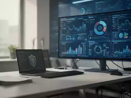 Ein moderner, professioneller Arbeitsplatz in einer Finanzermittlungsbehörde mit Fokus auf technischer Ausrüstung. - Foto: über boerse-global.de
