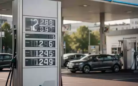 Eine moderne Tankstelle in Berlin bei Tageslicht mit Preisanzeige und vorbeifahrenden Autos. - Foto: über boerse-global.de