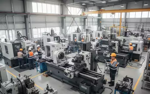 Arbeiter in einer modernen Industrieanlage bei der Bedienung von Präzisionsmaschinen. - Foto: über boerse-global.de