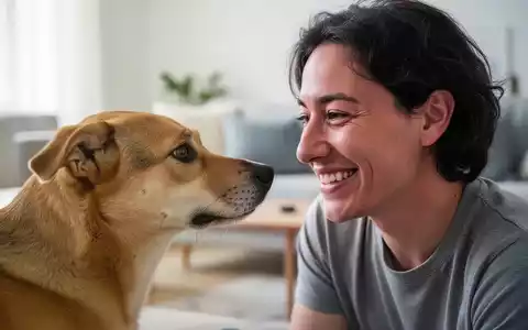 Ein Mensch und ein Hund schauen sich in einer freundlichen, hellen Umgebung aufmerksam und emotional verbunden an. - Foto: über boerse-global.de