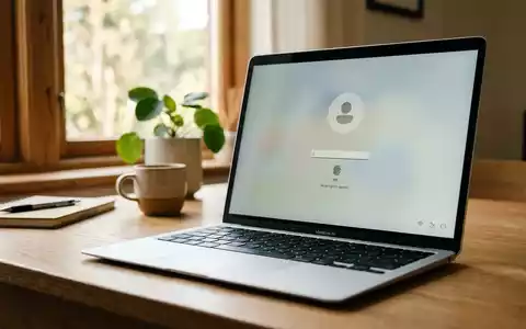 Ein moderner Laptop-Bildschirm zeigt die Windows-Anmeldeseite in einem hellen, professionellen Büro. - Foto: über boerse-global.de