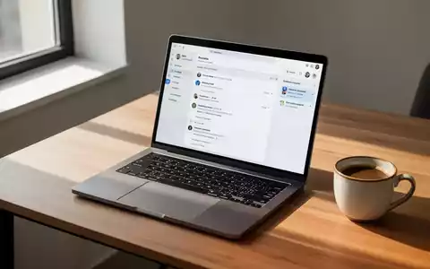 Ein moderner, aufgeräumter Arbeitsplatz mit einem Laptop, auf dem eine übersichtliche E-Mail-Oberfläche zu sehen ist. - Foto: über boerse-global.de