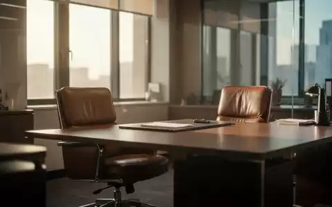 Ein leerer Schreibtisch in einem modernen Büro bei natürlichem Lichteinfall, symbolisch für die Freistellung nach Kündigung. - Foto: über boerse-global.de