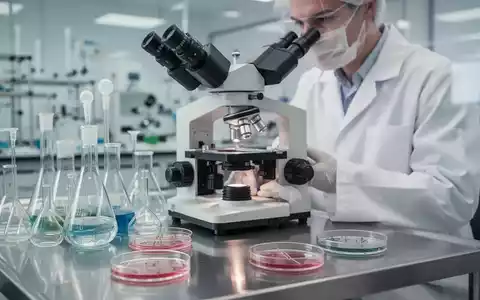 Ein Wissenschaftler arbeitet in einem modernen Labor an einem Mikroskop zur Erforschung neurologischer Prozesse. - Foto: über boerse-global.de