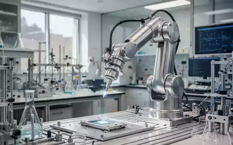 Ein Roboterarm in einem modernen universitären Forschungslabor bei der Arbeit. - Foto: über boerse-global.de